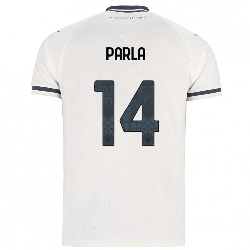 Danxen Kinder Jacopo Parla #14 Weiß Marineblau Auswärtstrikot Trikot 2025/26 T-Shirt