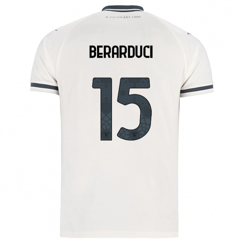Danxen Kinder Martina Berarduci #15 Weiß Marineblau Auswärtstrikot Trikot 2025/26 T-Shirt