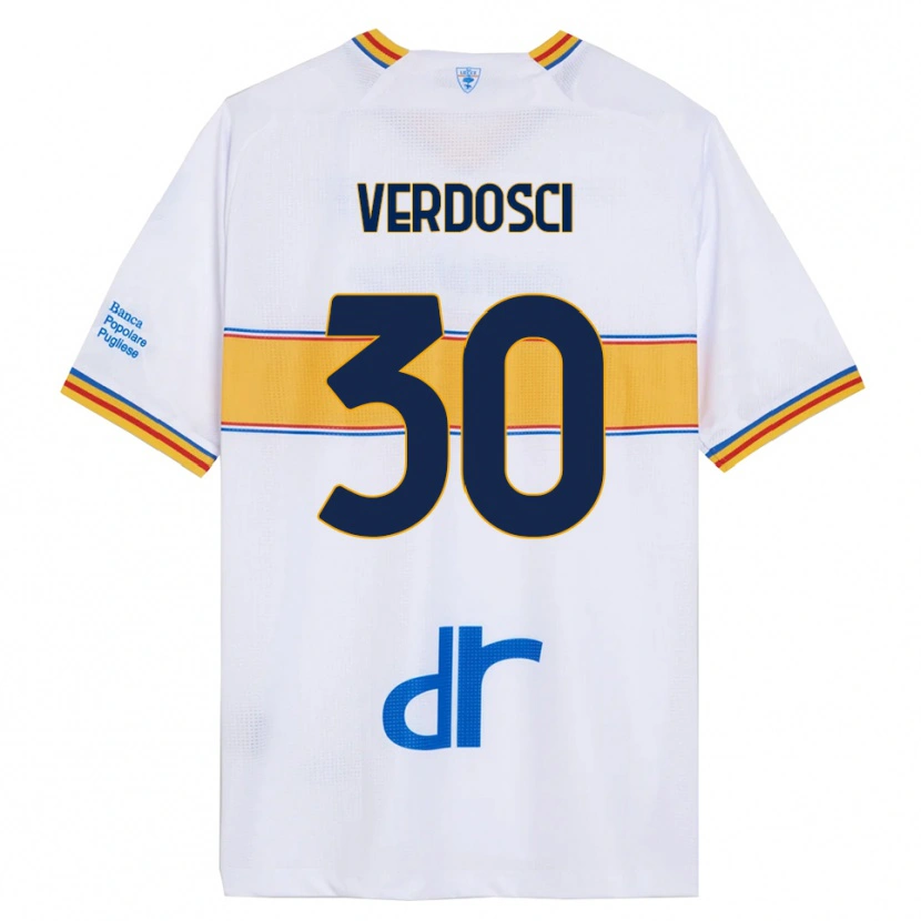 Danxen Kinder Simone Verdosci #30 Weiß Gelb Auswärtstrikot Trikot 2025/26 T-Shirt