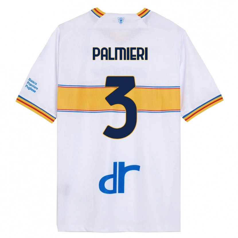 Danxen Kinder Andrea Palmieri #3 Weiß Gelb Auswärtstrikot Trikot 2025/26 T-Shirt