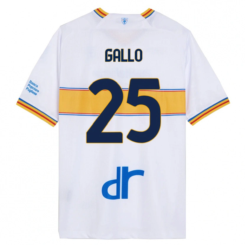 Danxen Kinder Antonino Gallo #25 Weiß Gelb Auswärtstrikot Trikot 2025/26 T-Shirt