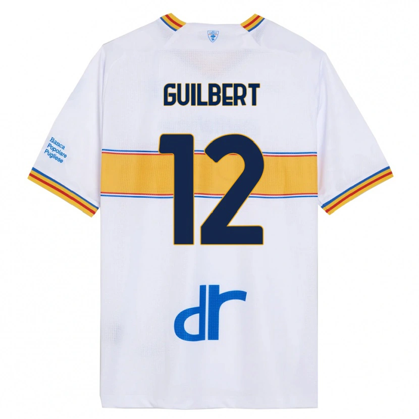 Danxen Kinder Frédéric Guilbert #12 Weiß Gelb Auswärtstrikot Trikot 2025/26 T-Shirt