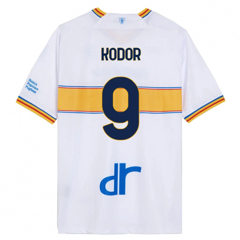 Danxen Kinder Jason Kodor #9 Weiß Gelb Auswärtstrikot Trikot 2025/26 T-Shirt