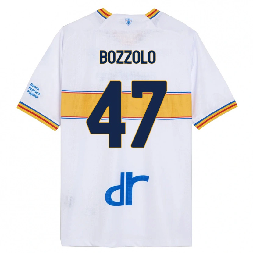 Danxen Kinder Alessandro Bozzolo #47 Weiß Gelb Auswärtstrikot Trikot 2025/26 T-Shirt