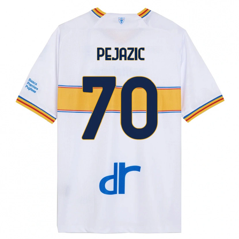 Danxen Kinder Mario Pejazic #70 Weiß Gelb Auswärtstrikot Trikot 2025/26 T-Shirt