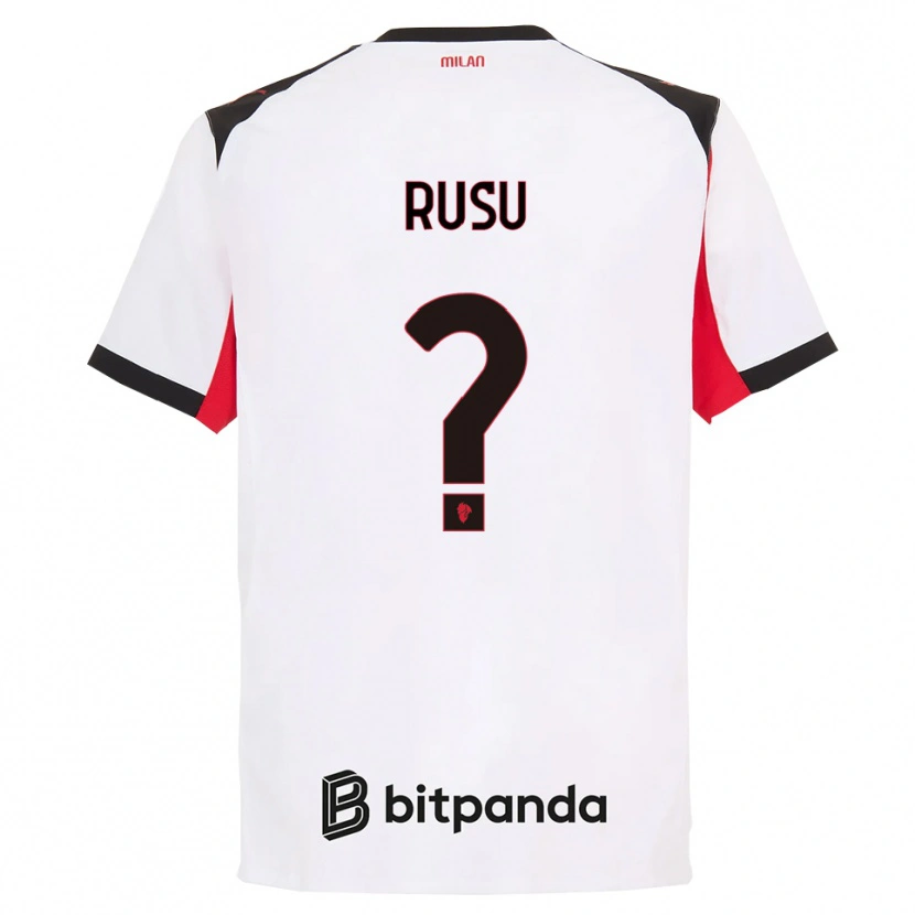 Danxen Kinder Ryan Rusu #0 Weiß Schwarz Auswärtstrikot Trikot 2025/26 T-Shirt