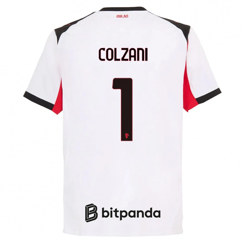 Danxen Kinder Edoardo Colzani #1 Weiß Schwarz Auswärtstrikot Trikot 2025/26 T-Shirt