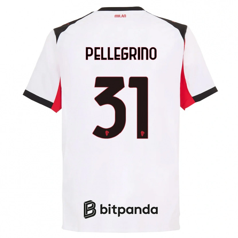 Danxen Kinder Marco Pellegrino #31 Weiß Schwarz Auswärtstrikot Trikot 2025/26 T-Shirt