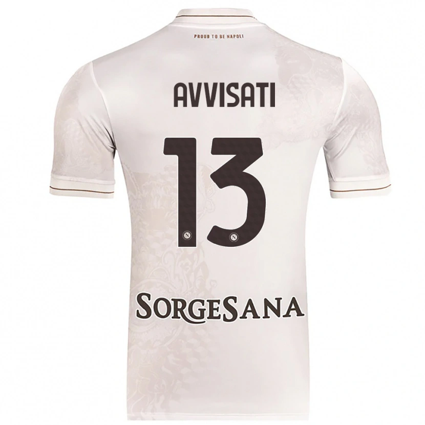 Danxen Kinder Domenico Avvisati #13 Champagner Braun Auswärtstrikot Trikot 2025/26 T-Shirt