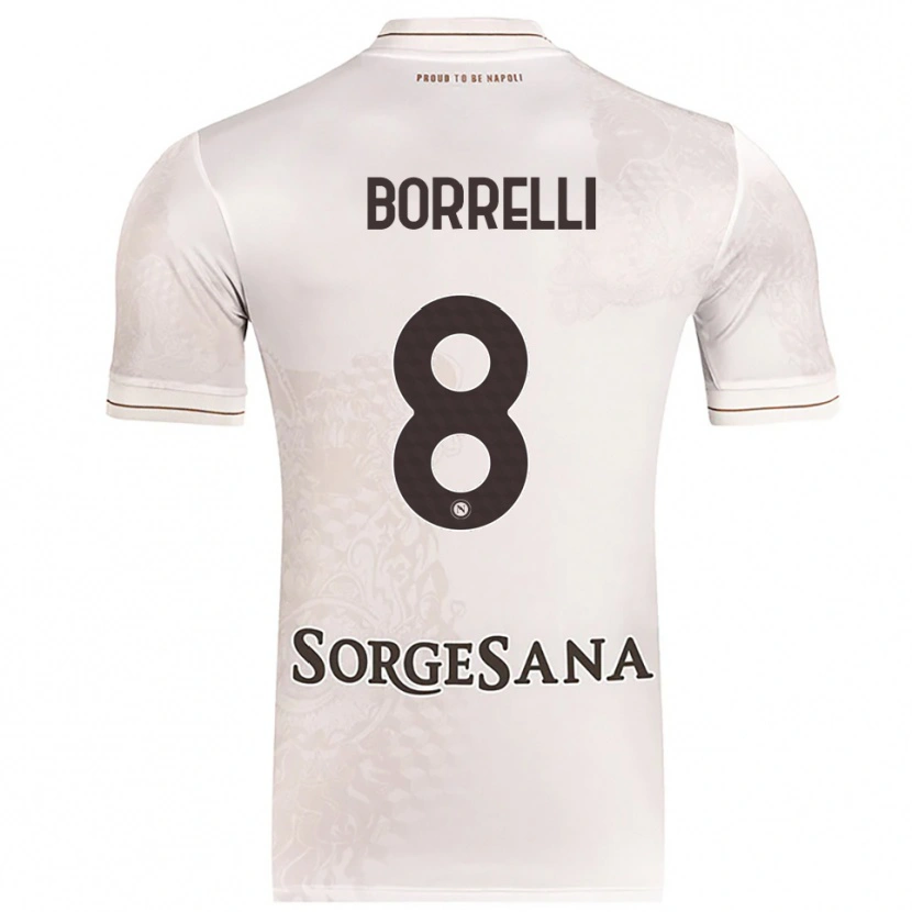 Danxen Kinder Ciro Borrelli #8 Champagner Braun Auswärtstrikot Trikot 2025/26 T-Shirt