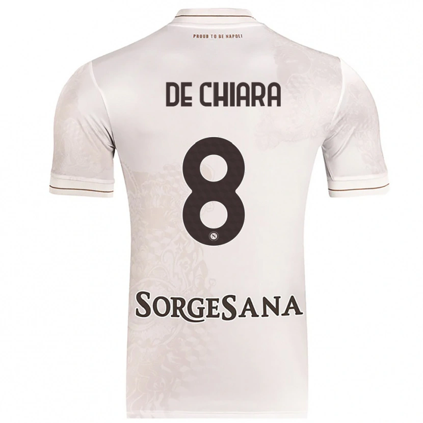 Danxen Kinder Emmanuele De Chiara #8 Champagner Braun Auswärtstrikot Trikot 2025/26 T-Shirt