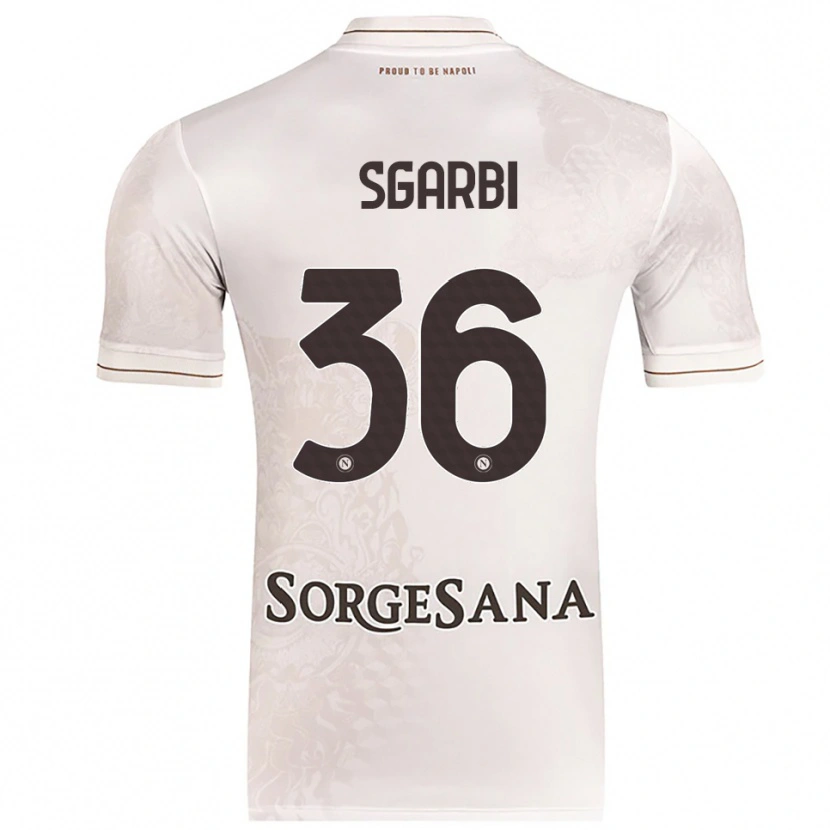 Danxen Kinder Lorenzo Sgarbi #36 Champagner Braun Auswärtstrikot Trikot 2025/26 T-Shirt