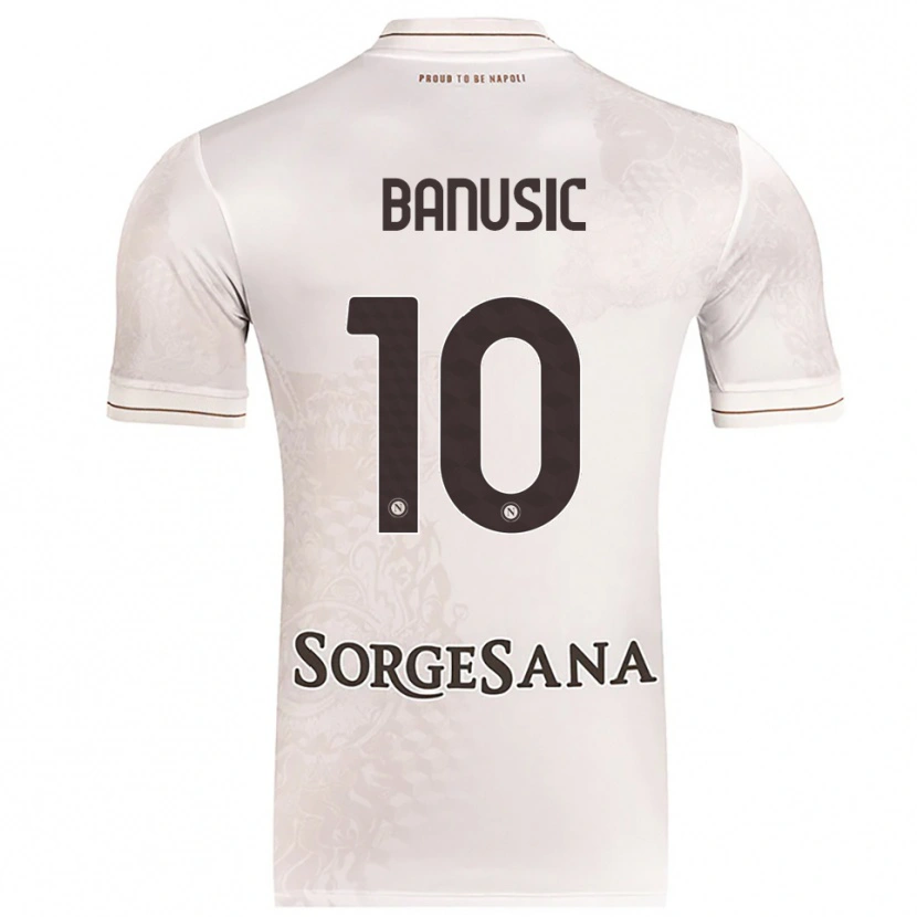 Danxen Kinder Marija Banušić #10 Champagner Braun Auswärtstrikot Trikot 2025/26 T-Shirt