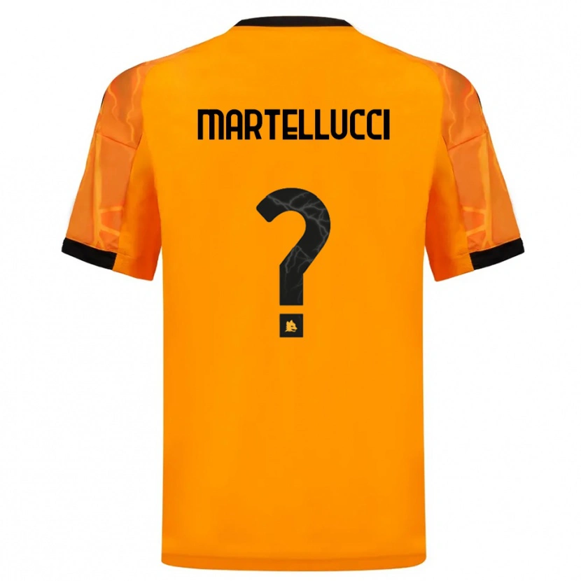 Danxen Kinder Federico Martellucci #0 Orange Schwarz Auswärtstrikot Trikot 2025/26 T-Shirt