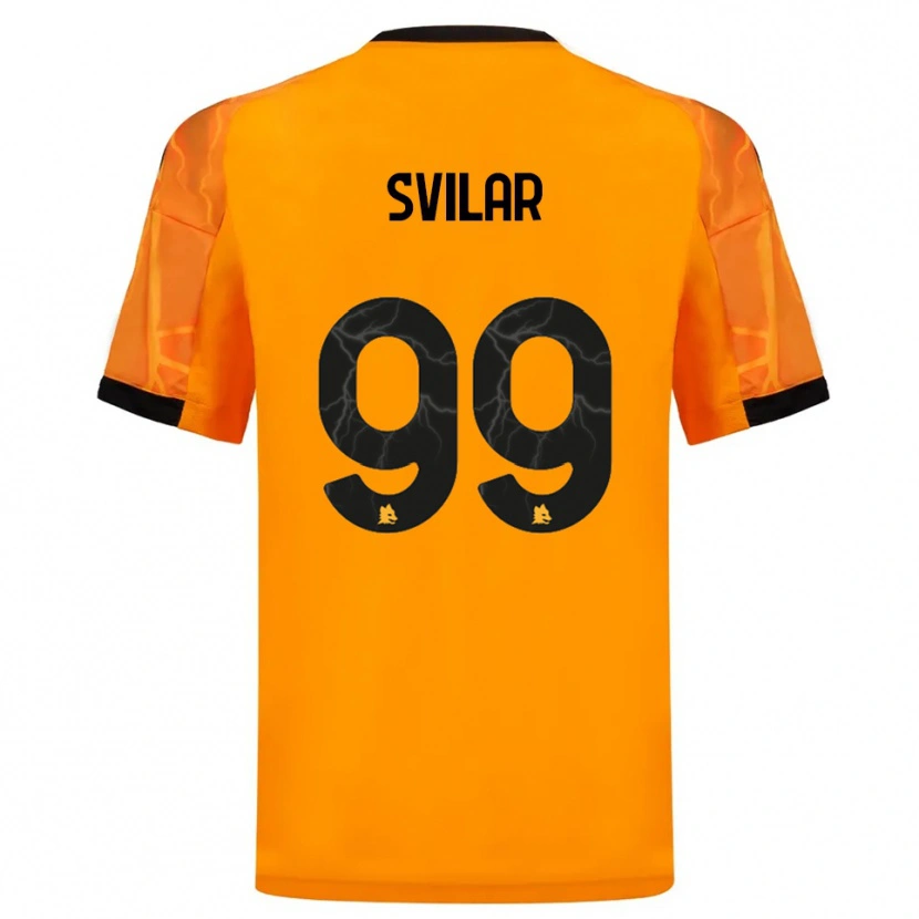 Danxen Kinder Mile Svilar #99 Orange Schwarz Auswärtstrikot Trikot 2025/26 T-Shirt