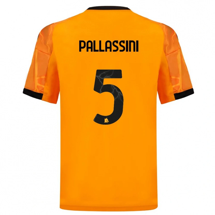 Danxen Kinder Luca Pallassini #5 Orange Schwarz Auswärtstrikot Trikot 2025/26 T-Shirt