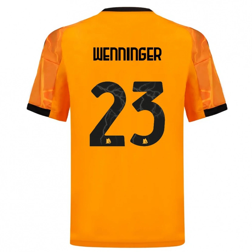 Danxen Kinder Carina Wenninger #23 Orange Schwarz Auswärtstrikot Trikot 2025/26 T-Shirt