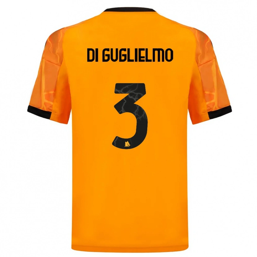Danxen Kinder Lucia Di Guglielmo #3 Orange Schwarz Auswärtstrikot Trikot 2025/26 T-Shirt