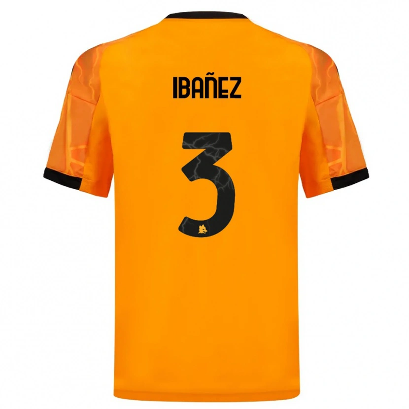 Danxen Kinder Roger Ibanez #3 Orange Schwarz Auswärtstrikot Trikot 2025/26 T-Shirt