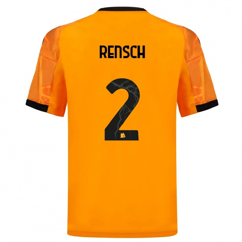 Danxen Kinder Devyne Rensch #2 Orange Schwarz Auswärtstrikot Trikot 2025/26 T-Shirt