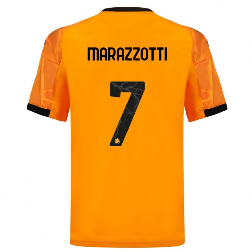Danxen Kinder Fabrizio Marazzotti #7 Orange Schwarz Auswärtstrikot Trikot 2025/26 T-Shirt