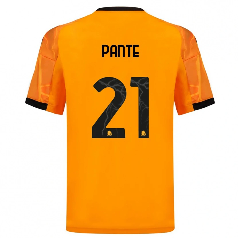 Danxen Kinder Mia Tecla Christina Pante #21 Orange Schwarz Auswärtstrikot Trikot 2025/26 T-Shirt