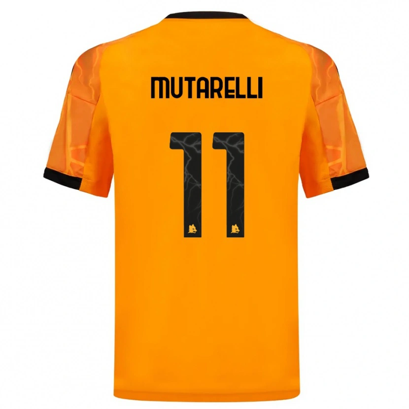 Danxen Kinder Matteo Mutarelli #11 Orange Schwarz Auswärtstrikot Trikot 2025/26 T-Shirt