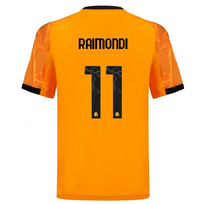 Danxen Kinder Simone Raimondi #11 Orange Schwarz Auswärtstrikot Trikot 2025/26 T-Shirt