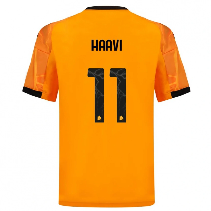 Danxen Kinder Emilie Haavi #11 Orange Schwarz Auswärtstrikot Trikot 2025/26 T-Shirt