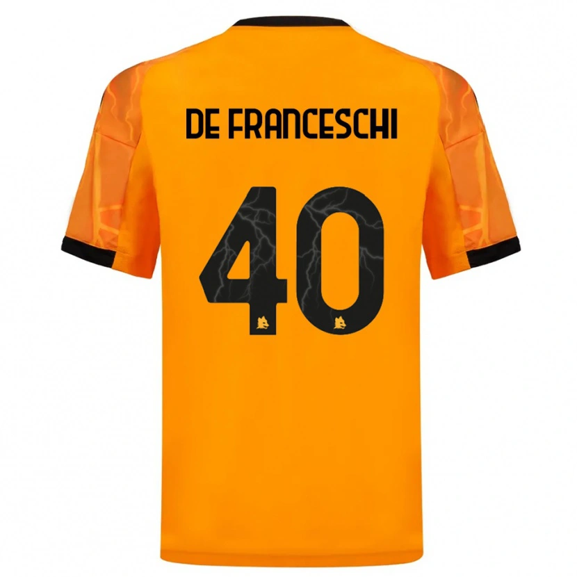 Danxen Kinder Leonardo De Franceschi #40 Orange Schwarz Auswärtstrikot Trikot 2025/26 T-Shirt