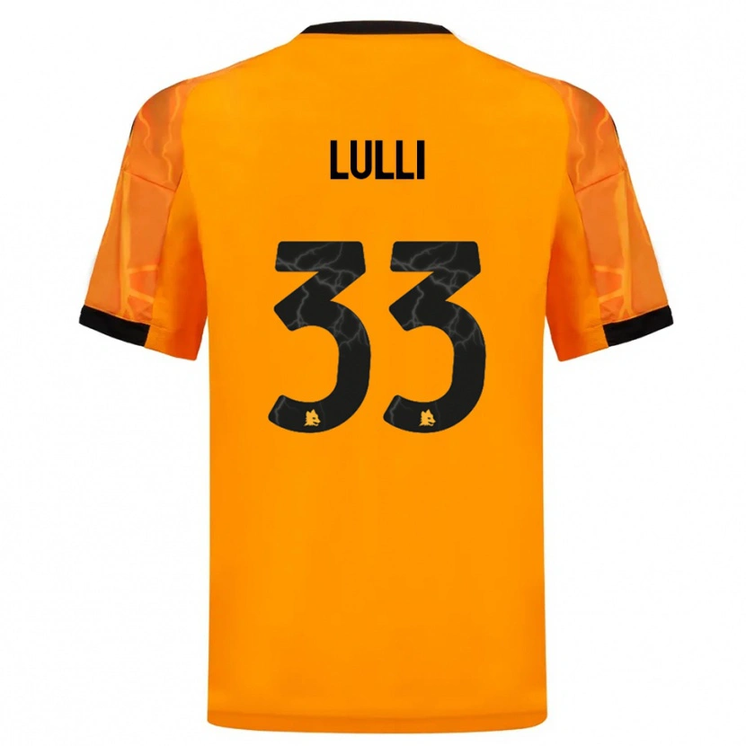 Danxen Kinder Emanuele Lulli #33 Orange Schwarz Auswärtstrikot Trikot 2025/26 T-Shirt