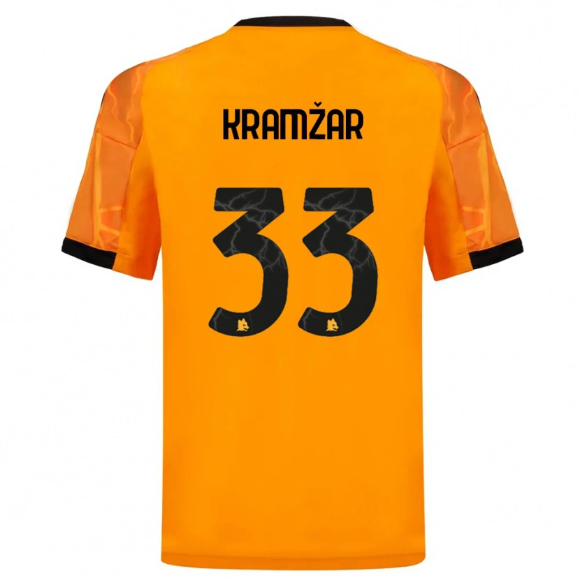 Danxen Kinder Zara Kramžar #33 Orange Schwarz Auswärtstrikot Trikot 2025/26 T-Shirt