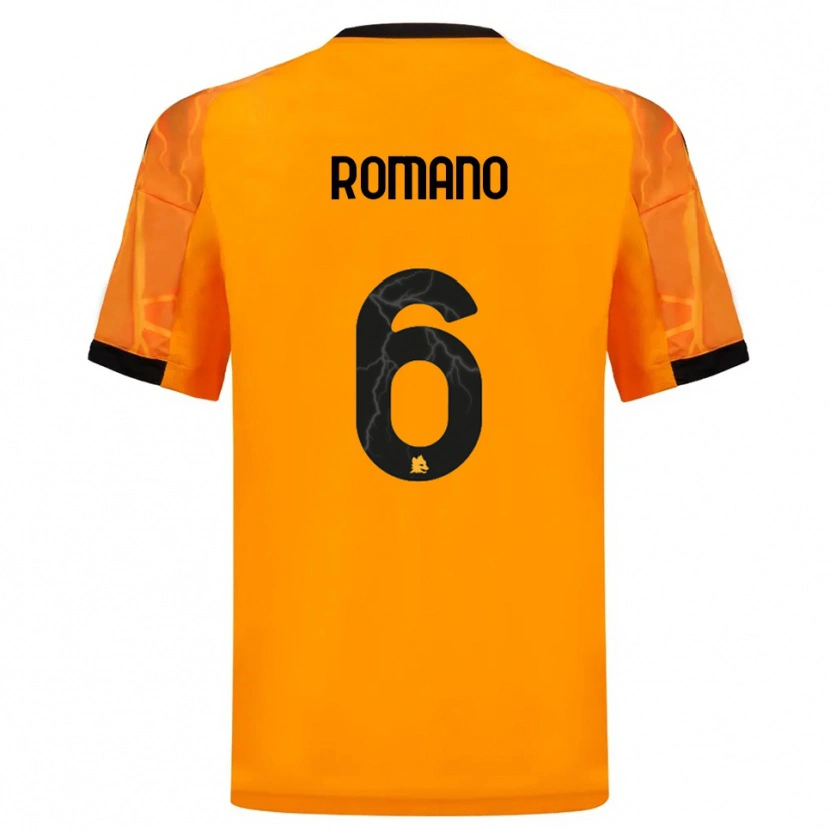 Danxen Kinder Alessandro Romano #6 Orange Schwarz Auswärtstrikot Trikot 2025/26 T-Shirt