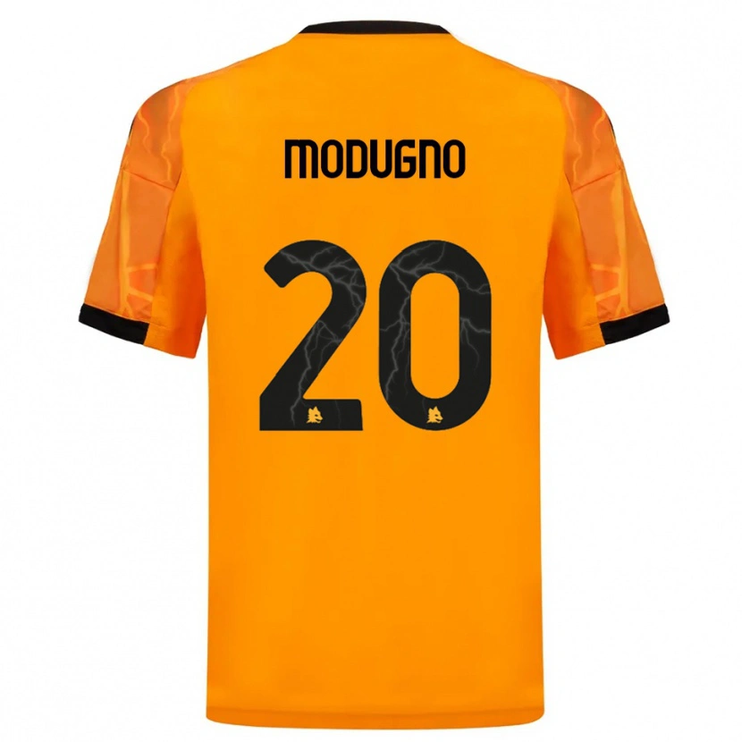 Danxen Kinder Emanuele Modugno #20 Orange Schwarz Auswärtstrikot Trikot 2025/26 T-Shirt