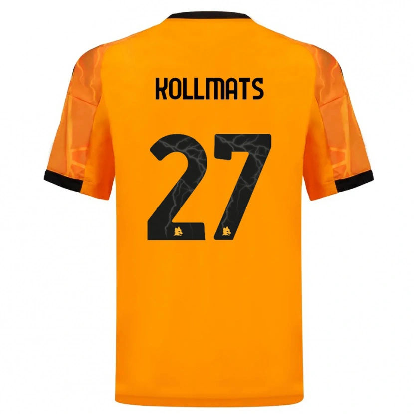 Danxen Kinder Beata Kollmats #27 Orange Schwarz Auswärtstrikot Trikot 2025/26 T-Shirt