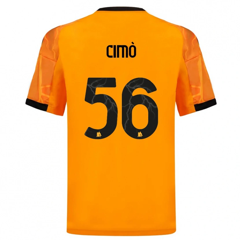 Danxen Kinder Giada Cimò #56 Orange Schwarz Auswärtstrikot Trikot 2025/26 T-Shirt