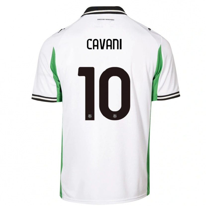 Danxen Kinder Lorenzo Cavani #10 Weiß Grün Schwarz Auswärtstrikot Trikot 2025/26 T-Shirt