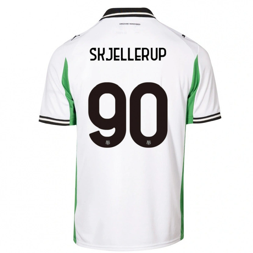 Danxen Kinder Laurs Skjellerup #90 Weiß Grün Schwarz Auswärtstrikot Trikot 2025/26 T-Shirt