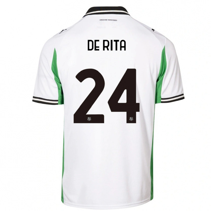 Danxen Kinder Aurora De Rita #24 Weiß Grün Schwarz Auswärtstrikot Trikot 2025/26 T-Shirt