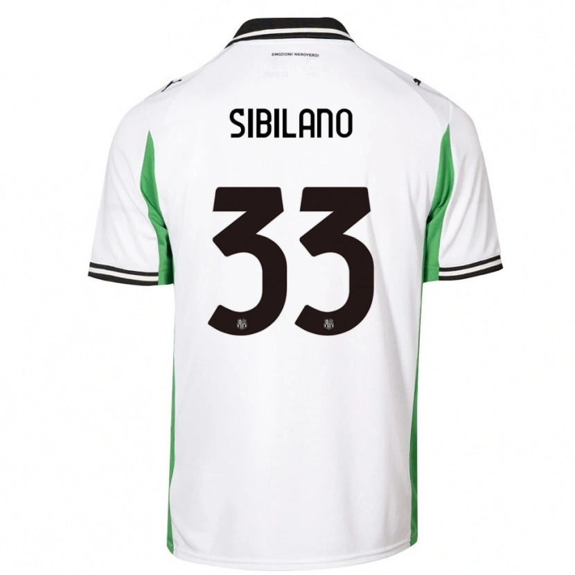Danxen Kinder Alessio Sibilano #33 Weiß Grün Schwarz Auswärtstrikot Trikot 2025/26 T-Shirt