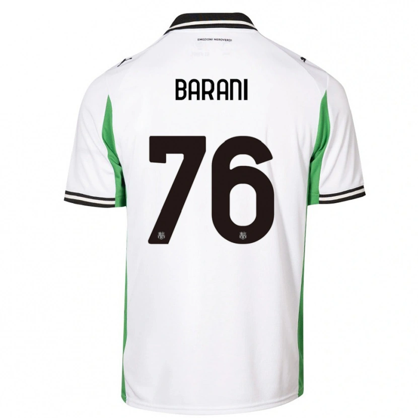 Danxen Kinder Luca Barani #76 Weiß Grün Schwarz Auswärtstrikot Trikot 2025/26 T-Shirt