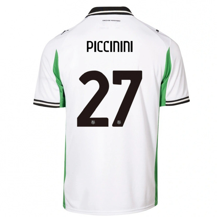 Danxen Kinder Stefano Piccinini #27 Weiß Grün Schwarz Auswärtstrikot Trikot 2025/26 T-Shirt