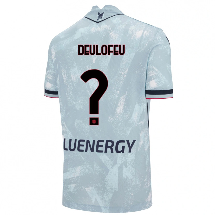 Danxen Kinder Gerard Deulofeu #0 Hellblau Schwarz Auswärtstrikot Trikot 2025/26 T-Shirt