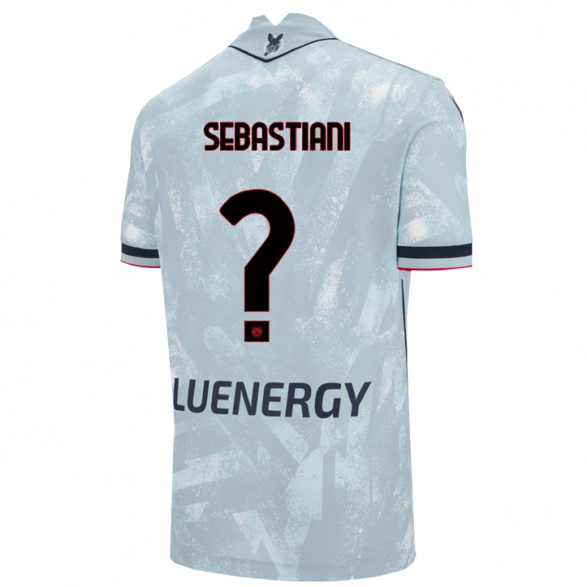 Danxen Kinder Josè Alberto Sebastiani #0 Hellblau Schwarz Auswärtstrikot Trikot 2025/26 T-Shirt