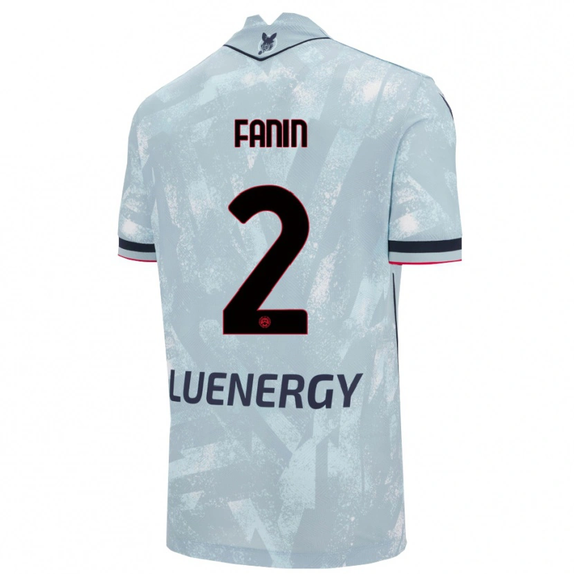 Danxen Kinder Alessandro Fanin #2 Hellblau Schwarz Auswärtstrikot Trikot 2025/26 T-Shirt