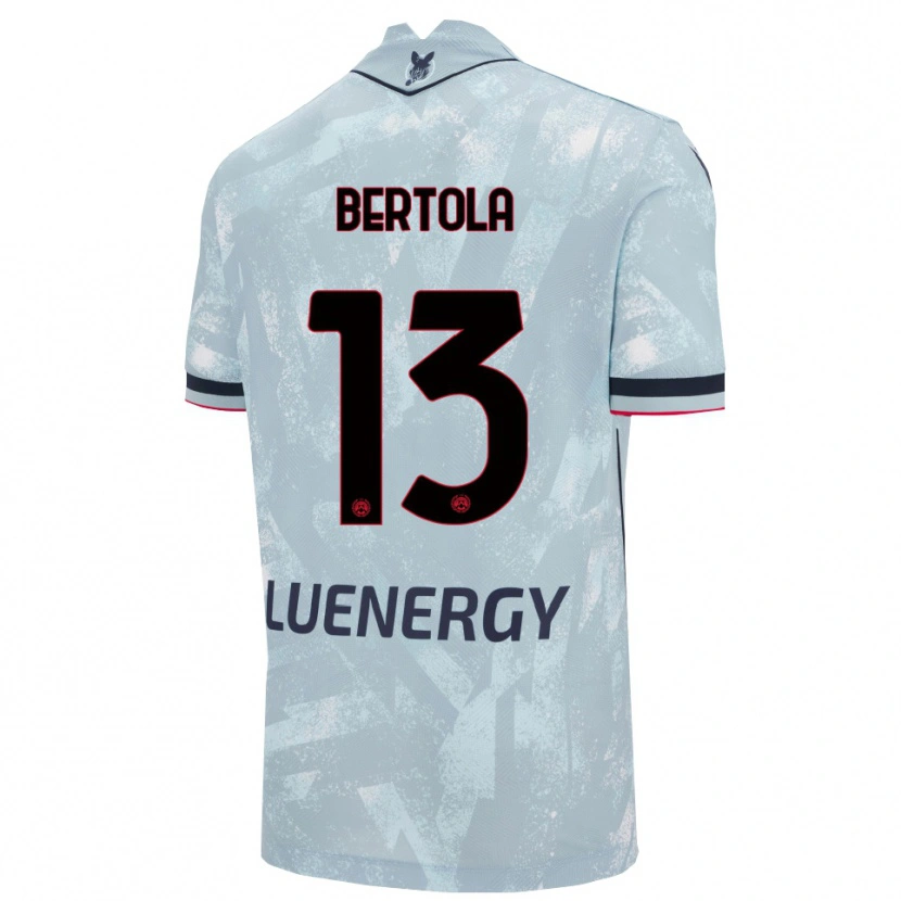 Danxen Kinder Nicolò Bertola #13 Hellblau Schwarz Auswärtstrikot Trikot 2025/26 T-Shirt