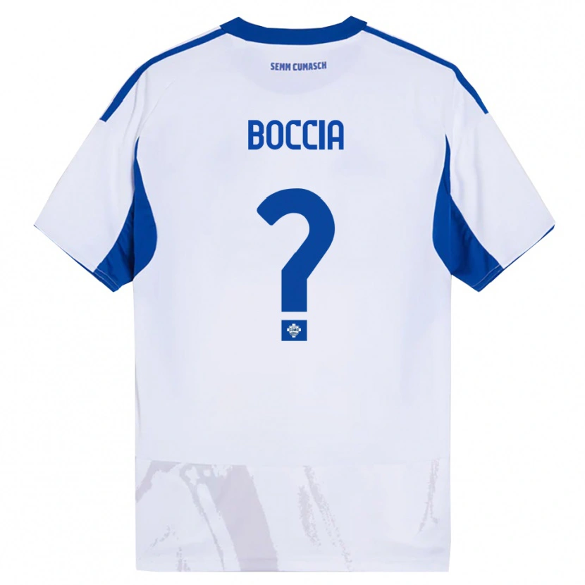 Danxen Kinder Thomas Boccia #0 Weiß Blau Auswärtstrikot Trikot 2025/26 T-Shirt