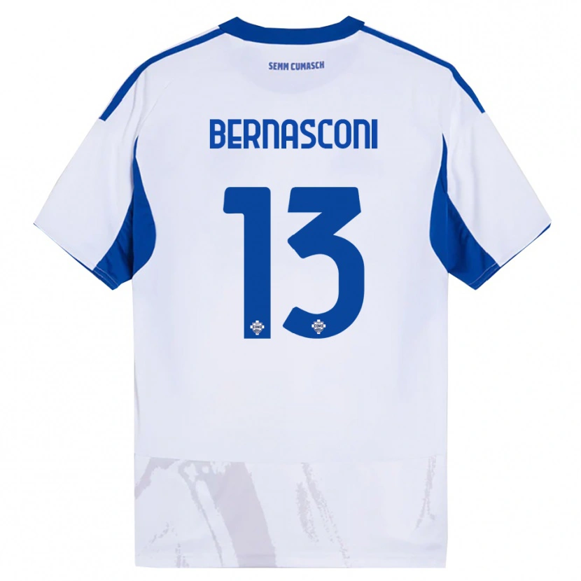 Danxen Kinder Enea Bernasconi #13 Weiß Blau Auswärtstrikot Trikot 2025/26 T-Shirt