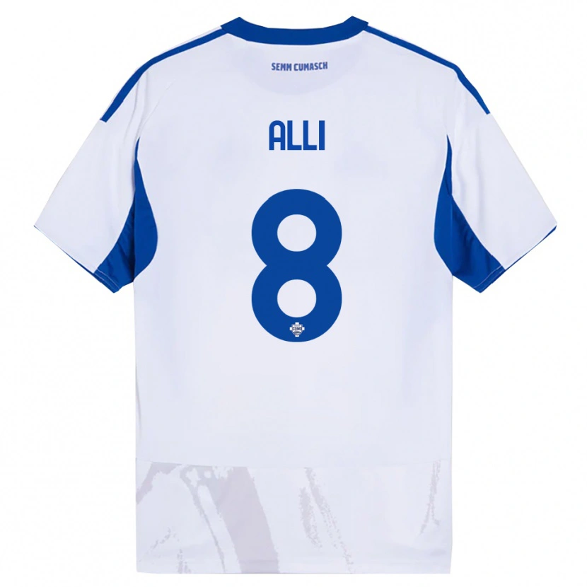 Danxen Kinder Dele Alli #8 Weiß Blau Auswärtstrikot Trikot 2025/26 T-Shirt