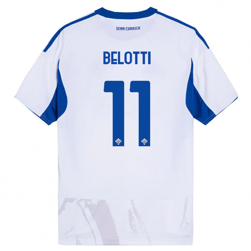 Danxen Kinder Andrea Belotti #11 Weiß Blau Auswärtstrikot Trikot 2025/26 T-Shirt
